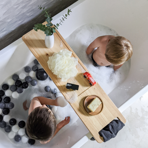 roro Long Wood Bathtub Tray and Caddy, 34.5 x 12